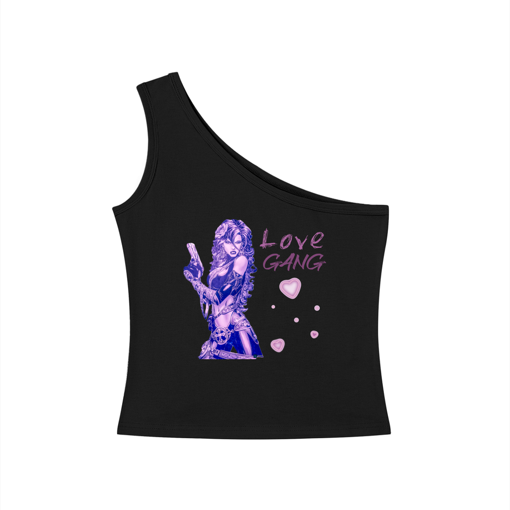 LG Women's One-Shoulder Crop Tank Top