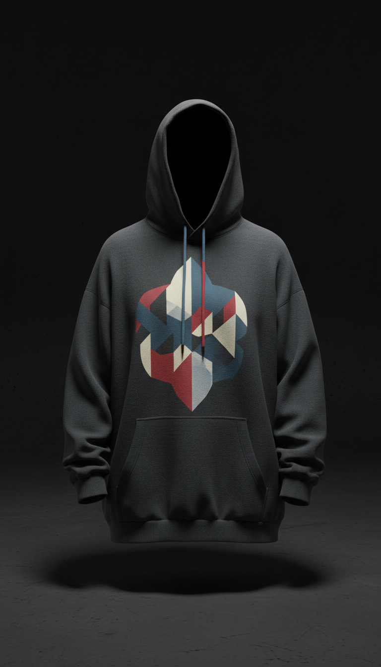Oversized Graphic Hoodie in Heavyweight Cotton